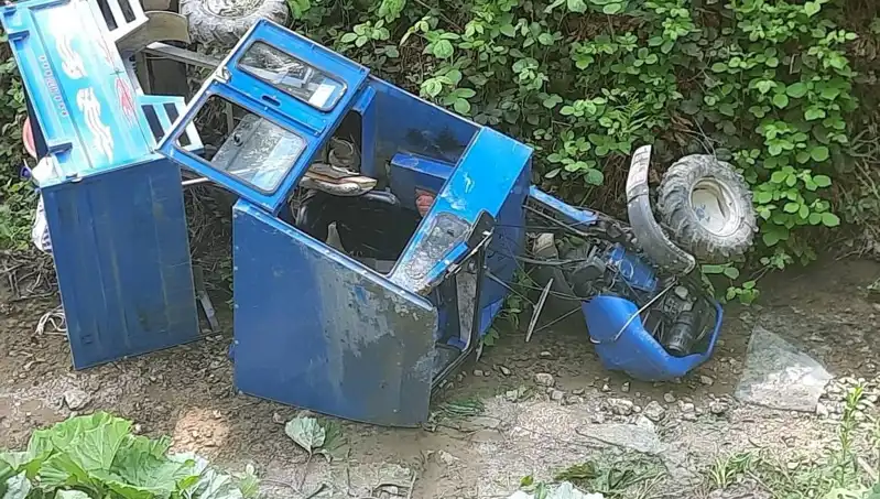 Kontrolden Çıkan Pat Pat Dereye Devrildi: Kaza Anı ve Sonrası
